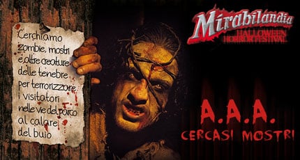 Halloween Horror festival, lavoro a Mirabilandia per 150 figuranti