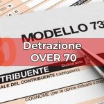 Modello 730 e scritta "detrazione over 70"