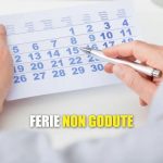 Scritta "ferie non godute" e calendario