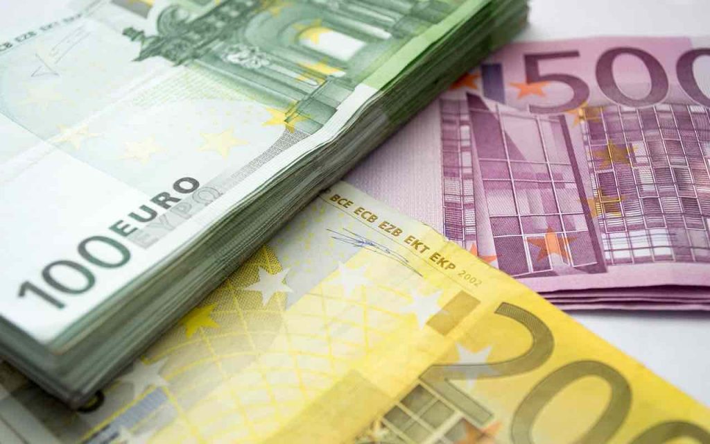 banconote euro da 100, 200 e 500