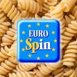 Sfondo con della pasta e logo Eurospin