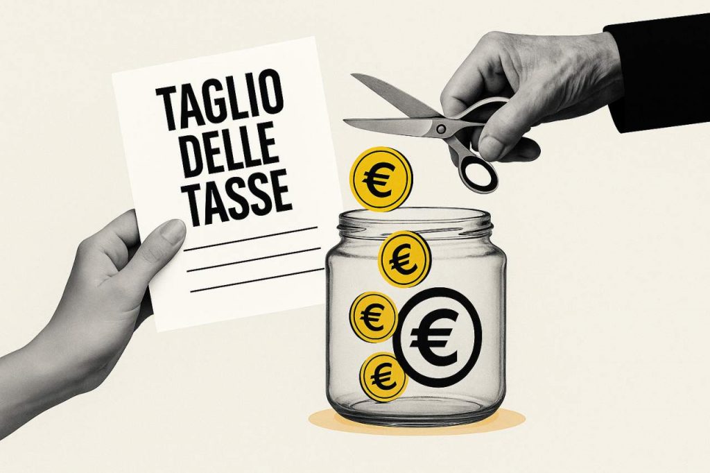Illustrazione 'taglio delle tasse'