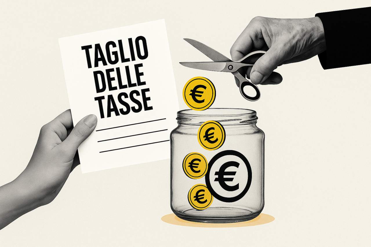 Illustrazione 'taglio delle tasse'